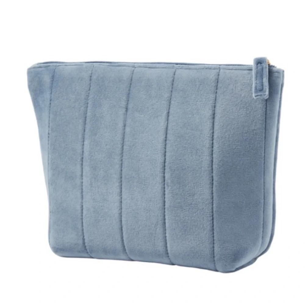Ulta Beauty Light Blue Velvet Makeup Bag